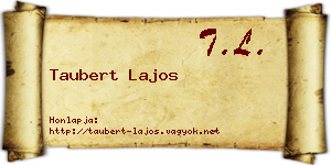 Taubert Lajos névjegykártya